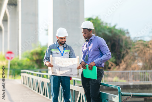 Engineer Presenting Railway Expansion Plan to Investor