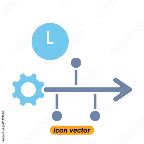 timeline icons. Flat illustrations of timeline vector icons for the web. Vector illustrations of company icons.