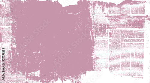 Dusty rose distressed text background with faded print and textured overlay