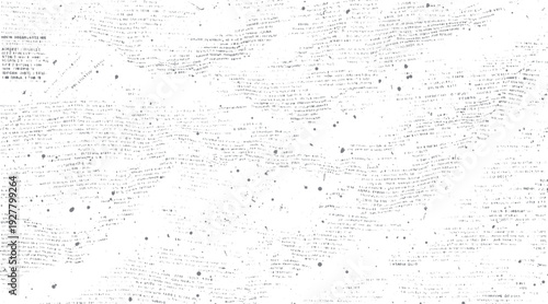 Faded handwritten text and scattered dots on a white background writing vintage