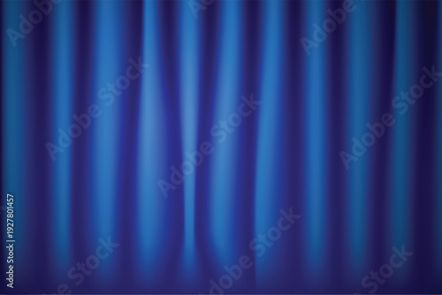 Elegant Blue Curtain Background for Stage, Theater, or Event Decor