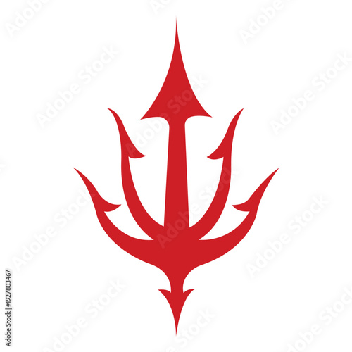 Vintage trident spear of poseidon neptune god triton king  design 