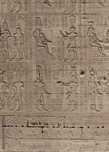 Wallpaper Mural Ancient Egyptian wall carvings depicting daily life and rituals outdoors Torontodigital.ca