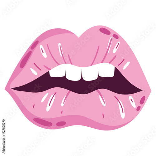 vector illustration of lips