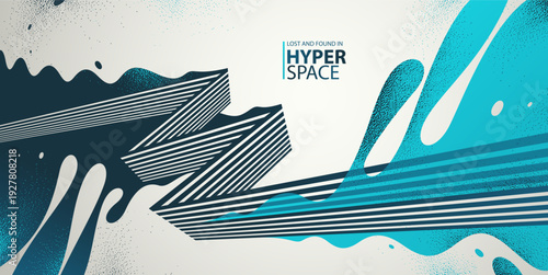 Energy theme vector abstract background, fluid splash over lines in 3D perspective, explosion blast of surreal lava wallpaper art, dynamic motion in chaos.