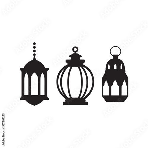 Globular Ribbed Oriental Lantern Silhouette with Decorative Tiered Base
