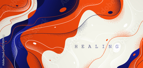 Abstract vector background with curvy fluid shapes, lava lamp curves art wallpaper, smooth lines amorphous watery style, flowing molten shapes.