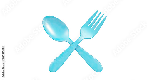 Blue Spoon and Fork