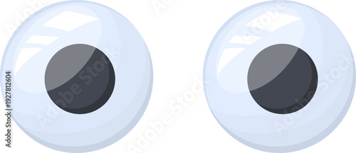 Wiggle eyes. Round plastic craft eyeball pair