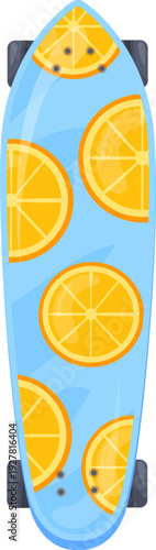 Colorful skating board. Summer outdoor activity equipment