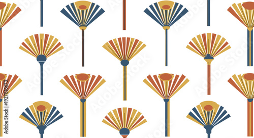 Colorful Fan Pattern with Vibrant Hues.
