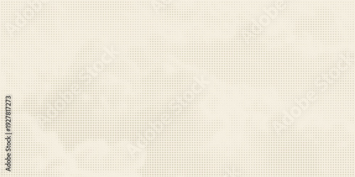 Vintage beige halftone paper texture. Retro craft ecru wallpaper with speckles, flecks, particles. Light cream grunge grain overlay background. Dirty dotted specked canvas material backdrop. Vector