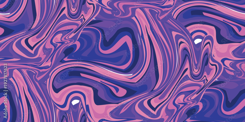 Fototapeta premium Abstract fluid marble texture in purple and pink a seamless pattern for backgrounds and design elements with a liquid swirl effect EPS Vector