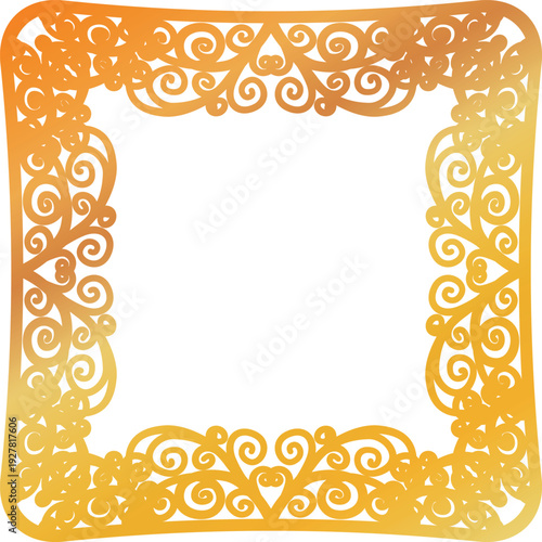 Frame for decoration and decor. Decorative holiday frame.