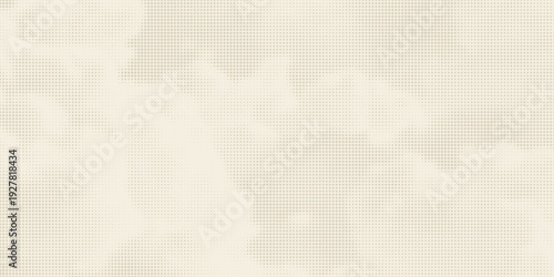 Vintage beige halftone paper texture. Retro craft ecru wallpaper with speckles, flecks, particles. Light cream grunge grain overlay background. Dirty dotted specked canvas material backdrop. Vector