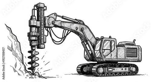 Drilling Rig Excavator Machinery Equipment.