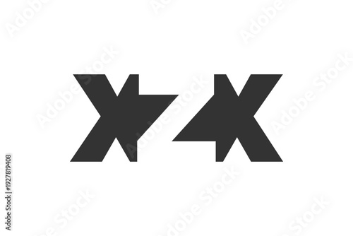XZX logo design. Initial letter X Z X bold font style for tech startups, consulting, corporate branding. Creative company name, headlines typography identity, trendy logotype.