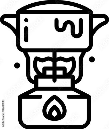 Simple line art coffee percolator.