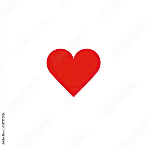A vibrant red heart shape centered on a stark white background, simple and graphic Free Download A vibrant red heart shape centered on a stark white background, simple and graphic - GFXLoad