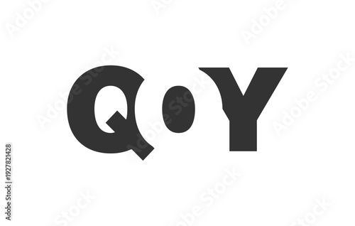 QOY logo design. Initial letter Q O Y bold font style for tech startups, consulting, corporate branding. Creative company name, headlines typography identity, trendy logotype.