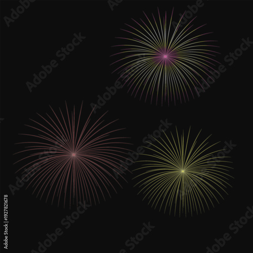 A vibrant display of colorful fireworks illuminating the night sky in a captivating spectacle