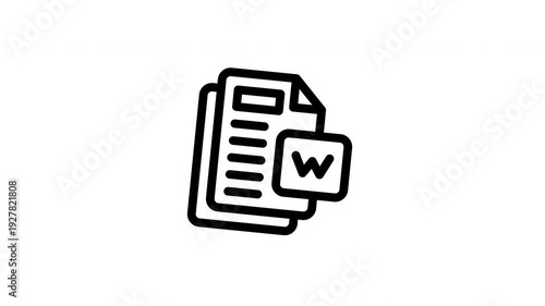word processor animated icon