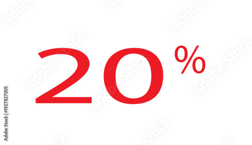20 percent off discount vector icon
