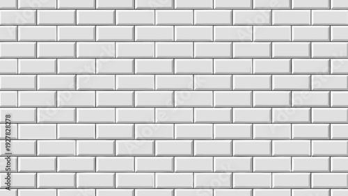 Seamless white subway tile wall texture with subtle grout lines