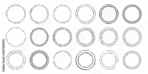 Arrangement of circular patterns with varying densities and shades