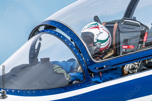 Frecce Tricolori Air Show. Thrilling flight.