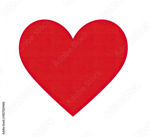 Free Download Red heart shape, smooth edges, centered on white background. Simple and bold - GFXLoad