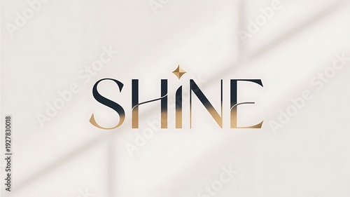 Minimal Luxury SHINE Logo on White Background