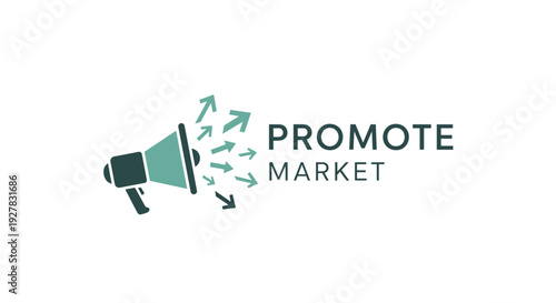 Megaphone Promote Market Advertising Concept.