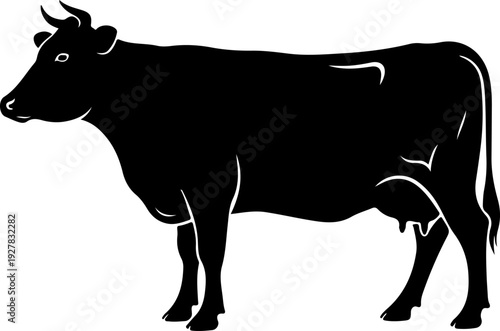 Cow silhouette vector illustration