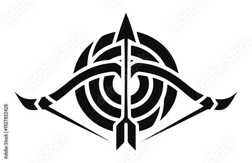 Tribal bow and arrow design