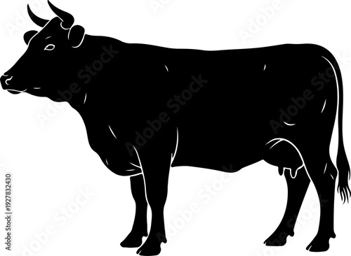 Cow silhouette vector illustration