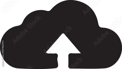 Cloud Upload Icon: Data Transfer, Digital Storage, and Cloud Computing Symbol