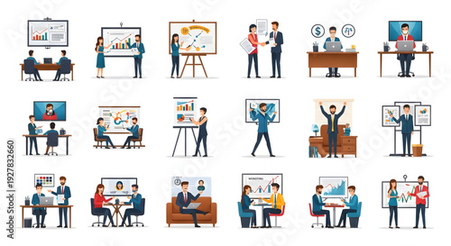 Digital Marketing Strategy Realistic Object Vector Collection