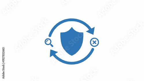 Shield Icon with Security Cycle Arrows.