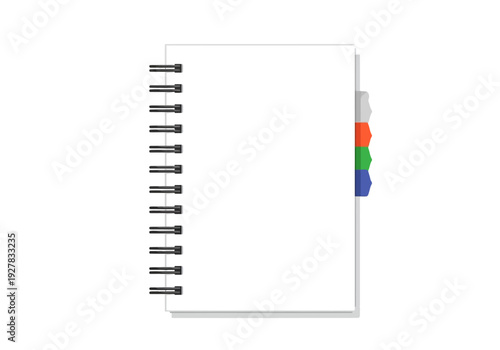 Blank Spiral Bound Notebook with Color Coded Dividers - A Clean and Professional Stationary Item for Organization and Note Taking