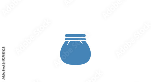 Blue jar with a lid.