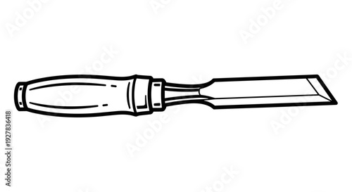 Black and White Illustration of Chisel.