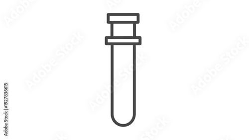 Simple Line Drawing of Test Tube.