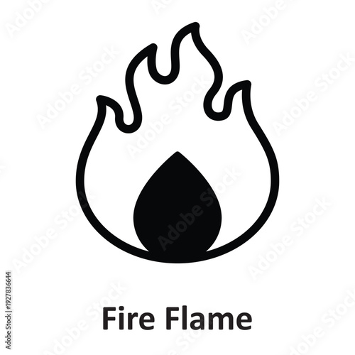 Fire Flame Vector icon which can easily modify or edit