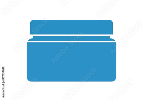 A simple blue icon representing a jar or container, ideal for web design and branding projects