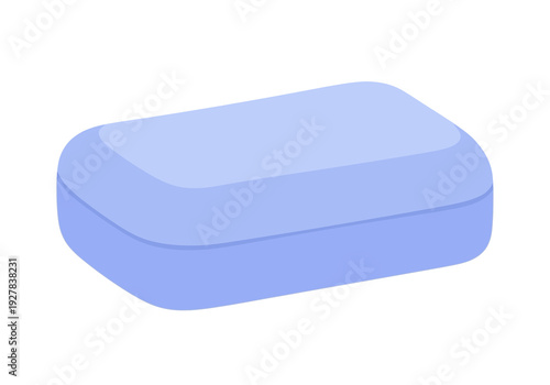 A clean, rectangular bar of pale blue soap on a white background, perfect for hygiene and personal care product mockups