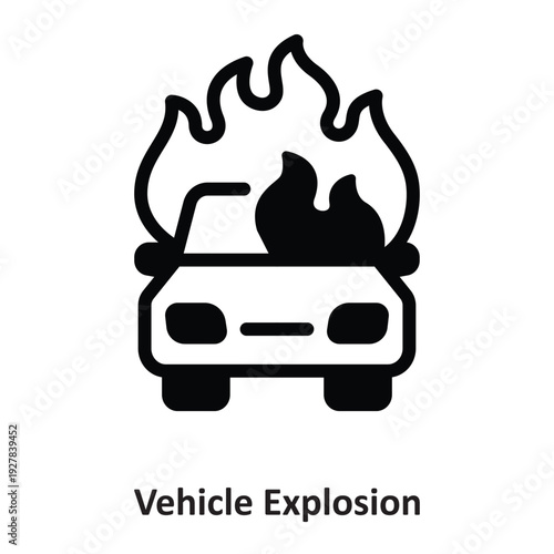 Vehicle Explosion  Vector icon which can easily modify or edit