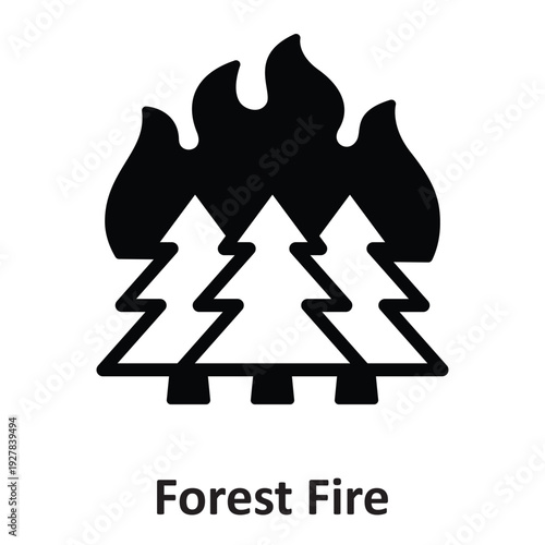 Forest Fire Vector icon which can easily modify or edit