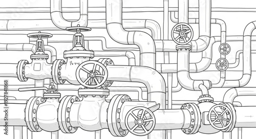 Industrial Pipes Valves and Fittings.