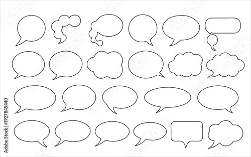 Speech Bubble Set Illustration